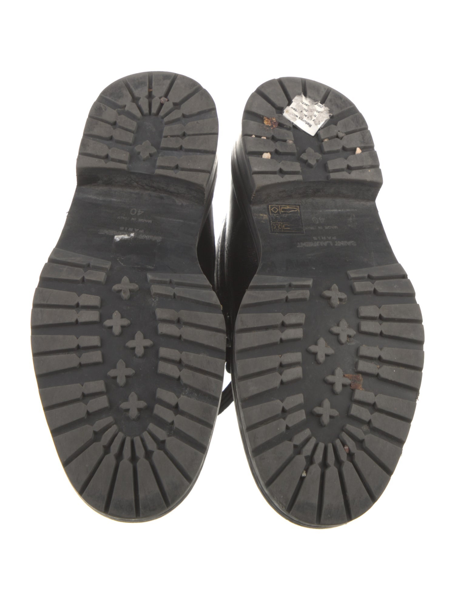 Saint Laurent Leather Combat Boots